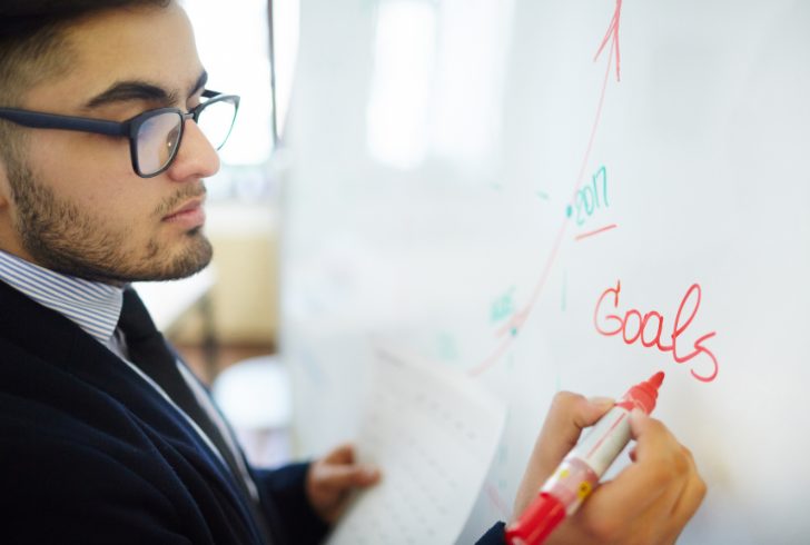 Person focusing on personal goals